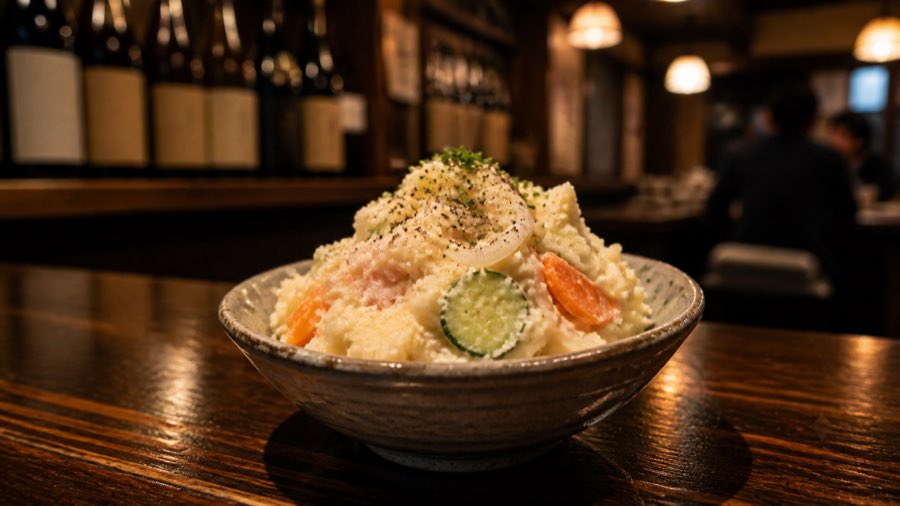 器に盛った自家製ポテトサラダ